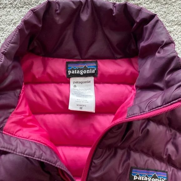 Patagonia Down Sweater Women’s Purple Pink Magenta Puffy Jacket Puffer Coat - M